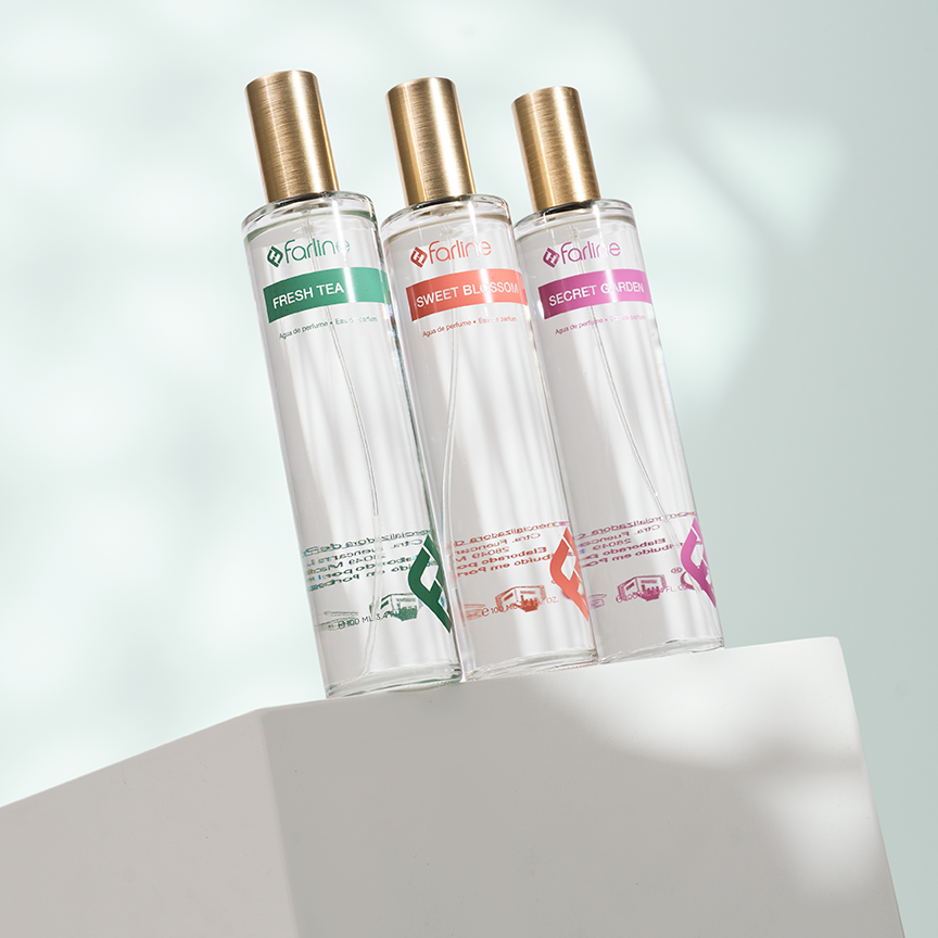  Bodegon con los nuevos perfumes de mujer de Farline